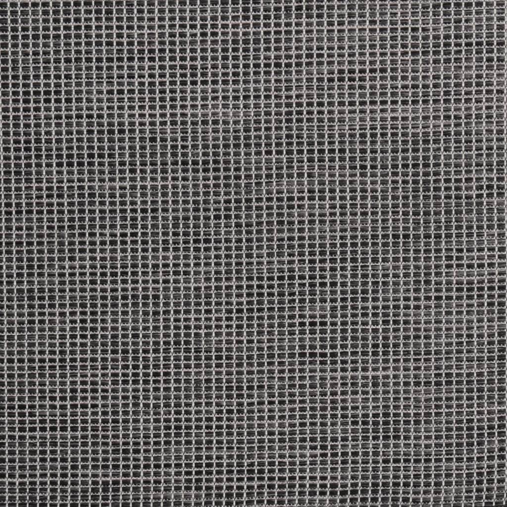 vidaXL Outdoor-Teppich Flachgewebe 120x170 cm Grau