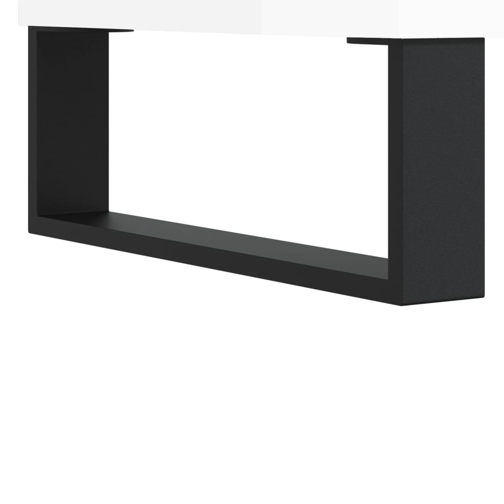vidaXL Highboard Hochglanz-Weiß 34,5x32,5x180 cm Holzwerkstoff
