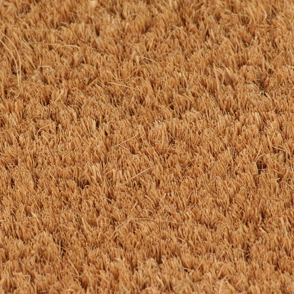 vidaXL Fußmatte Natur Halbrund 50x80 cm Kokosfaser Getuftet