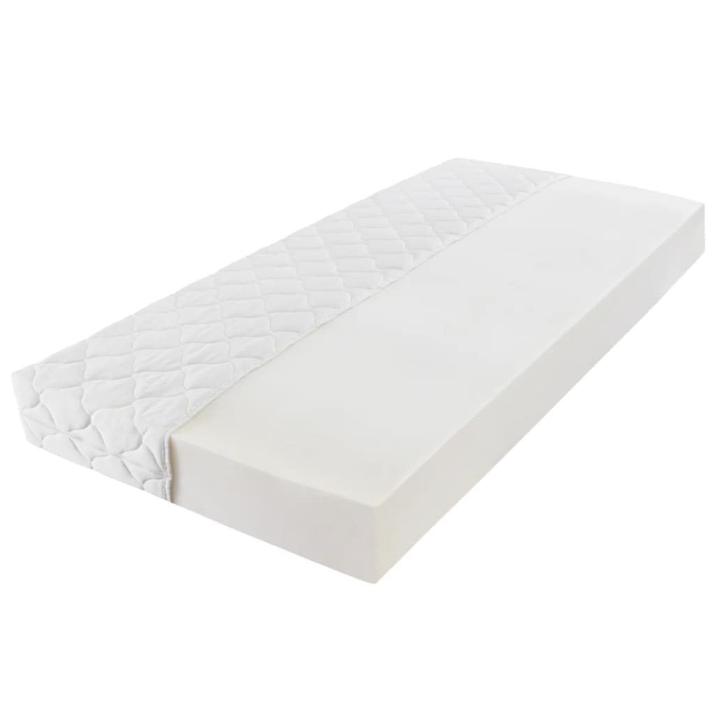 vidaXL Tagesbett mit Matratze Weiß Metall 90×200 cm
