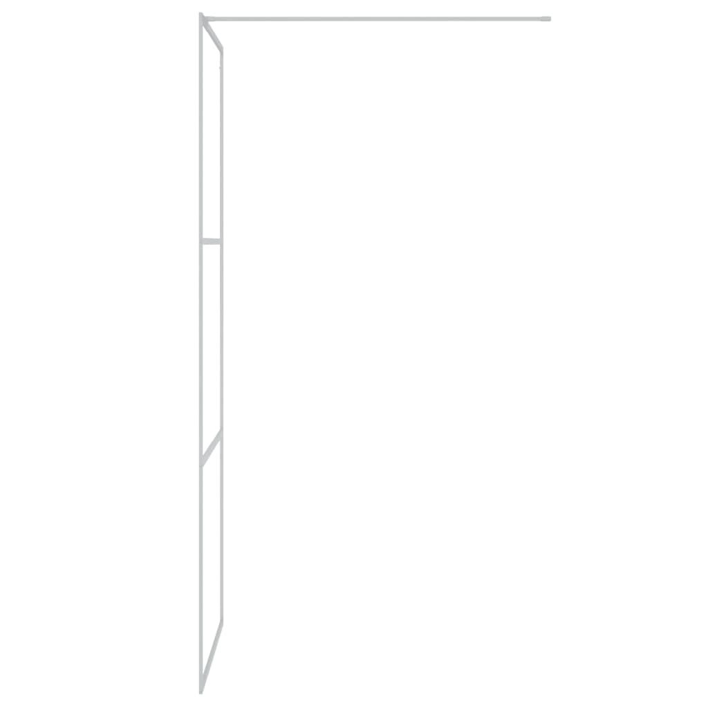 vidaXL Duschwand für Begehbare Dusche Silbern 80x195 cm ESG-Klarglas
