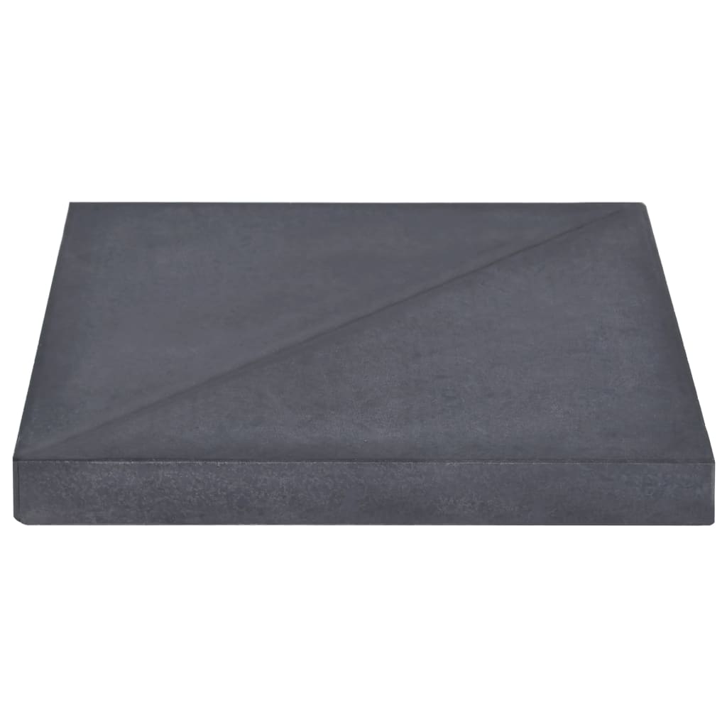 vidaXL Sonnenschirm-Gewichtsplatte Schwarz Granit Quadratisch 15 kg