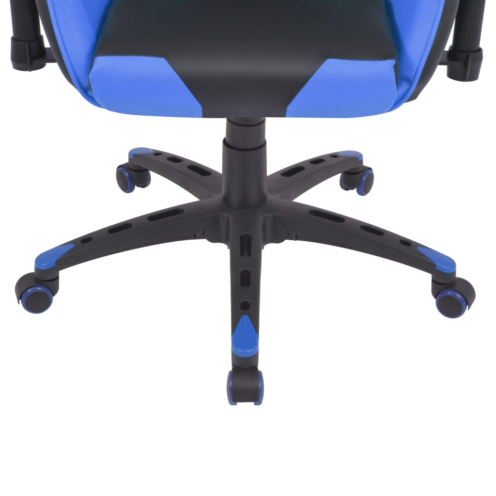 vidaXL Bürostuhl Gaming-Stuhl Neigbar Kunstleder Blau