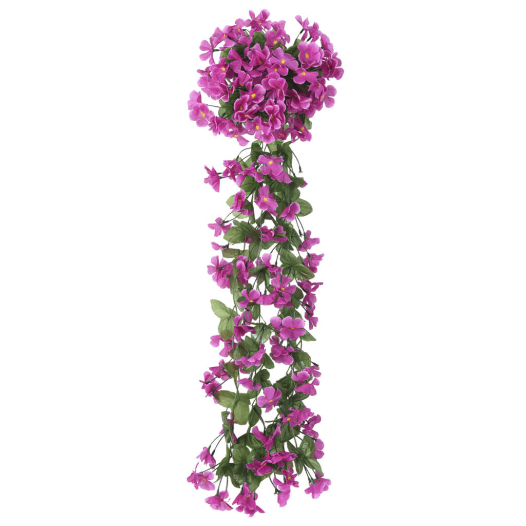 vidaXL Künstliche Blumengirlanden 3 Stk. Helllila 85 cm