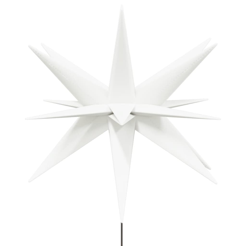 vidaXL LED-Weihnachtssterne 3 Stk. mit Erdspießen Faltbar Weiß 35 cm