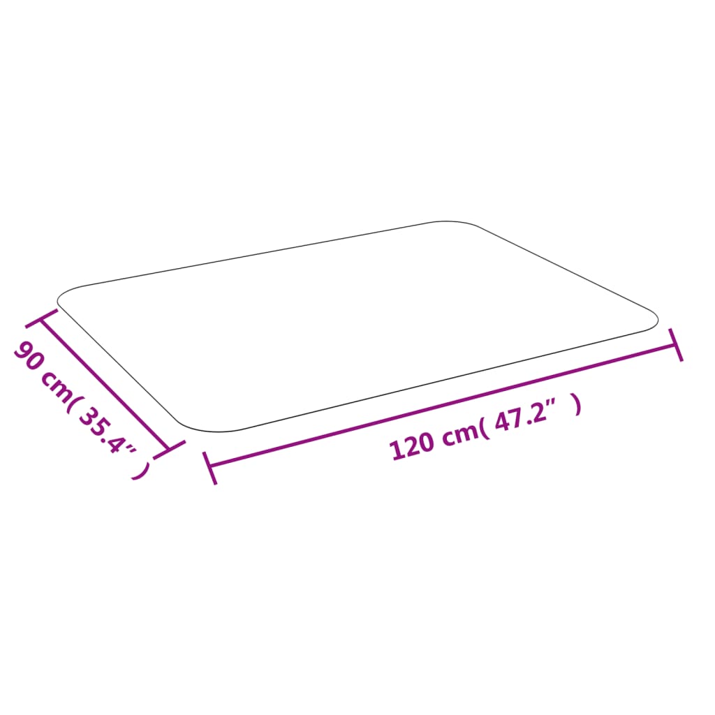 vidaXL Bodenschutzmatte für Laminat oder Teppich 90x120 cm