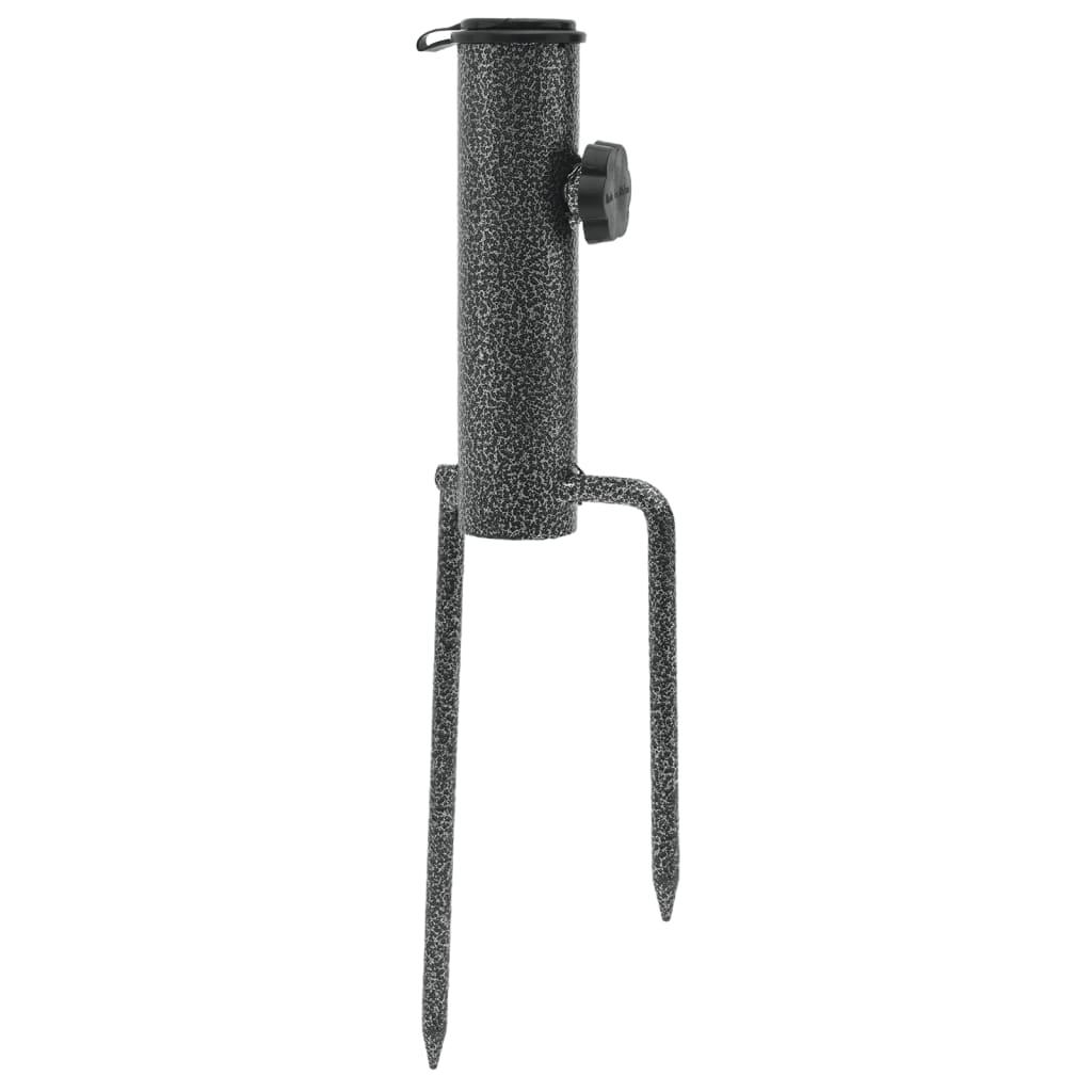 vidaXL Schirmständer mit Erdspießen 2 Stk. 9x35 cm Verzinkter Stahl