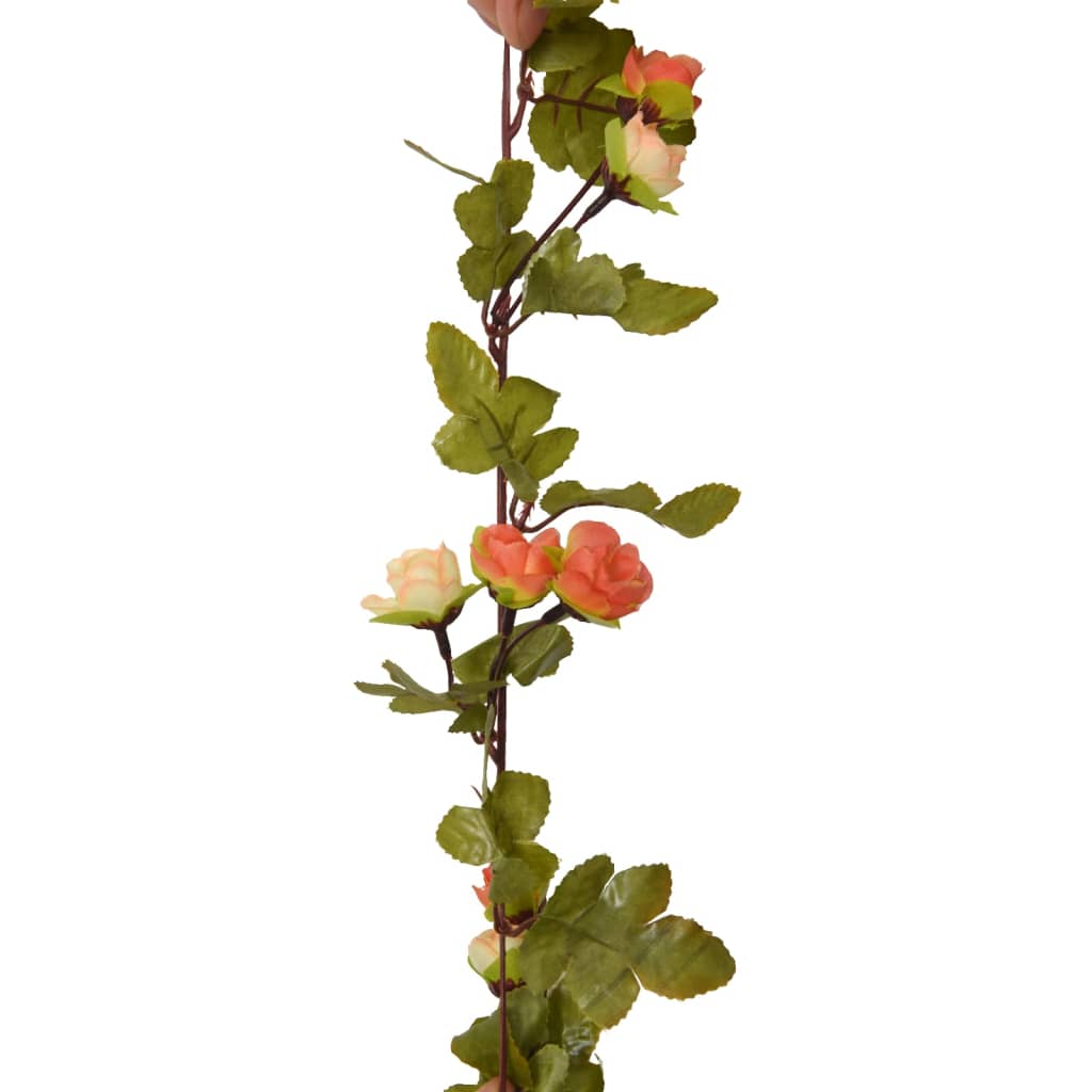 vidaXL Künstliche Blumengirlanden 6 Stk. Abendrot 215 cm