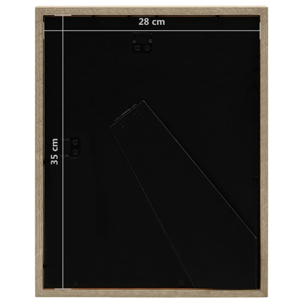 vidaXL 3D-Box-Bilderrahmen 3 Stk. Natur 28x35 cm für 4x(10x15 cm) Bild