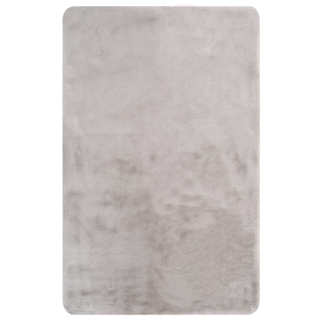 vidaXL Überwurf 100 × 150 cm Kaninchen-Kunstfell Grau