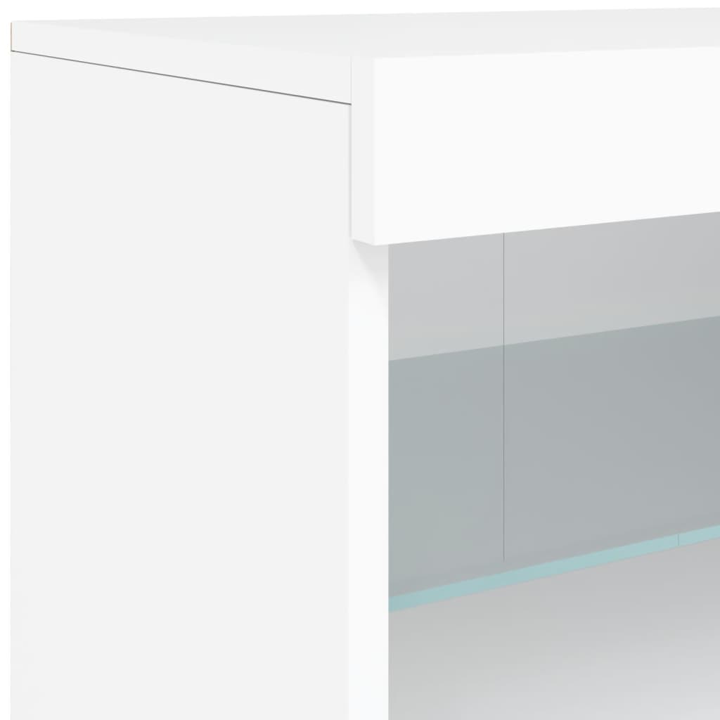 vidaXL Sideboard mit LED-Leuchten Weiß 60x37x67 cm
