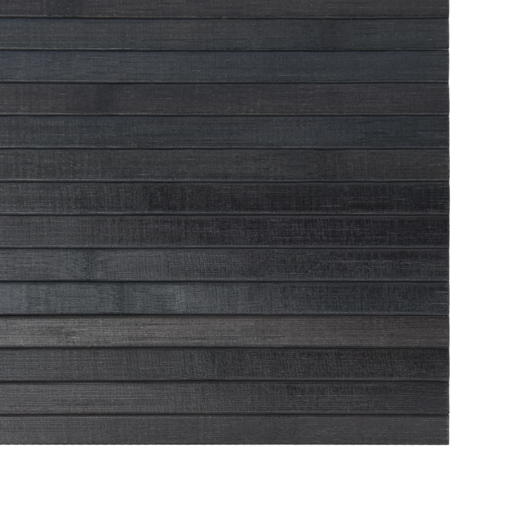 vidaXL Teppich Rechteckig Grau 60x200 cm Bambus