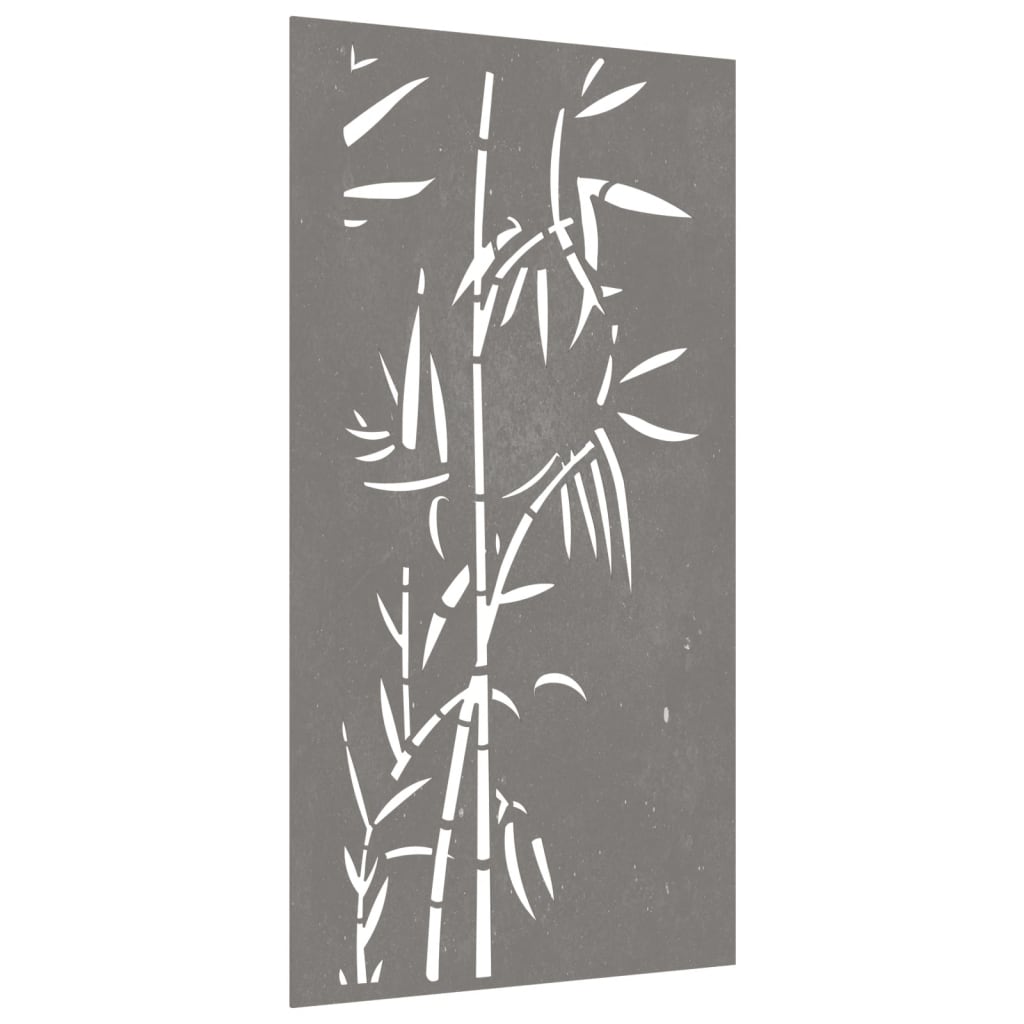 vidaXL Garten-Wanddeko 105x55 cm Cortenstahl Bambus-Design