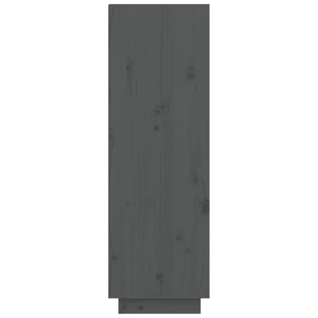 vidaXL Schuhregal Grau 60x34x105 cm Massivholz Kiefer