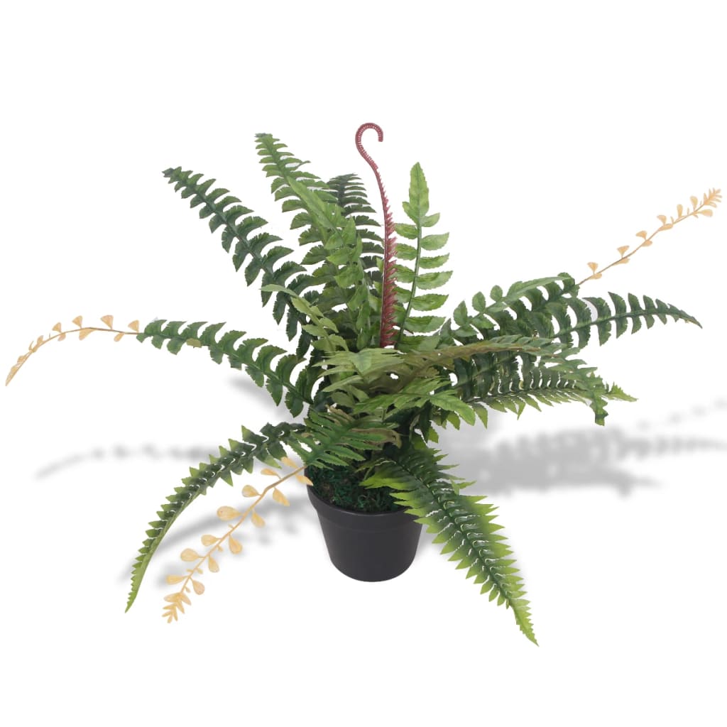 vidaXL Künstliche Farnpflanze mit Topf 50 cm Grün