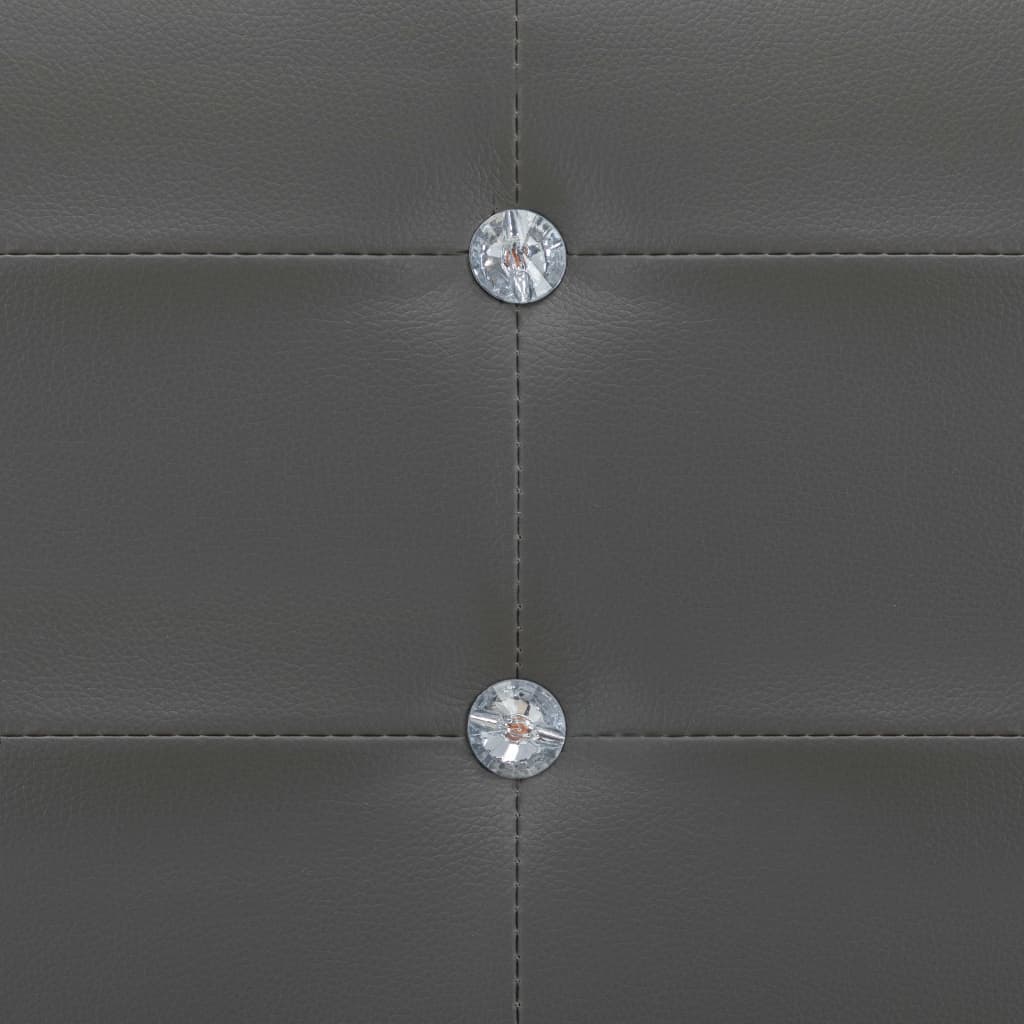 vidaXL Bett mit Matratze Grau Kunstleder 90 x 200 cm