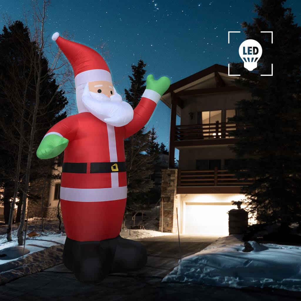 vidaXL Aufblasbarer Weihnachtsmann LED IP20 600 cm XXL