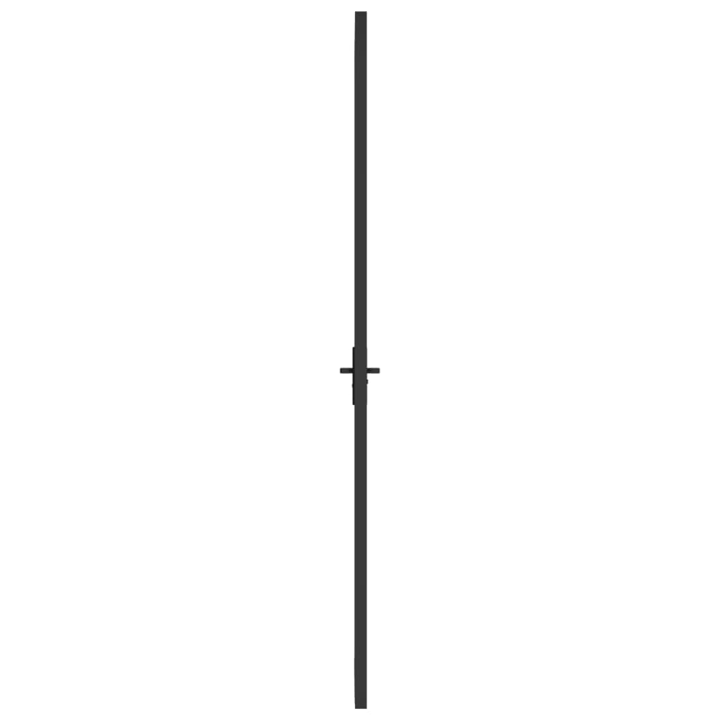 vidaXL Innentür 102,5x201,5 cm Schwarz Mattglas und Aluminium