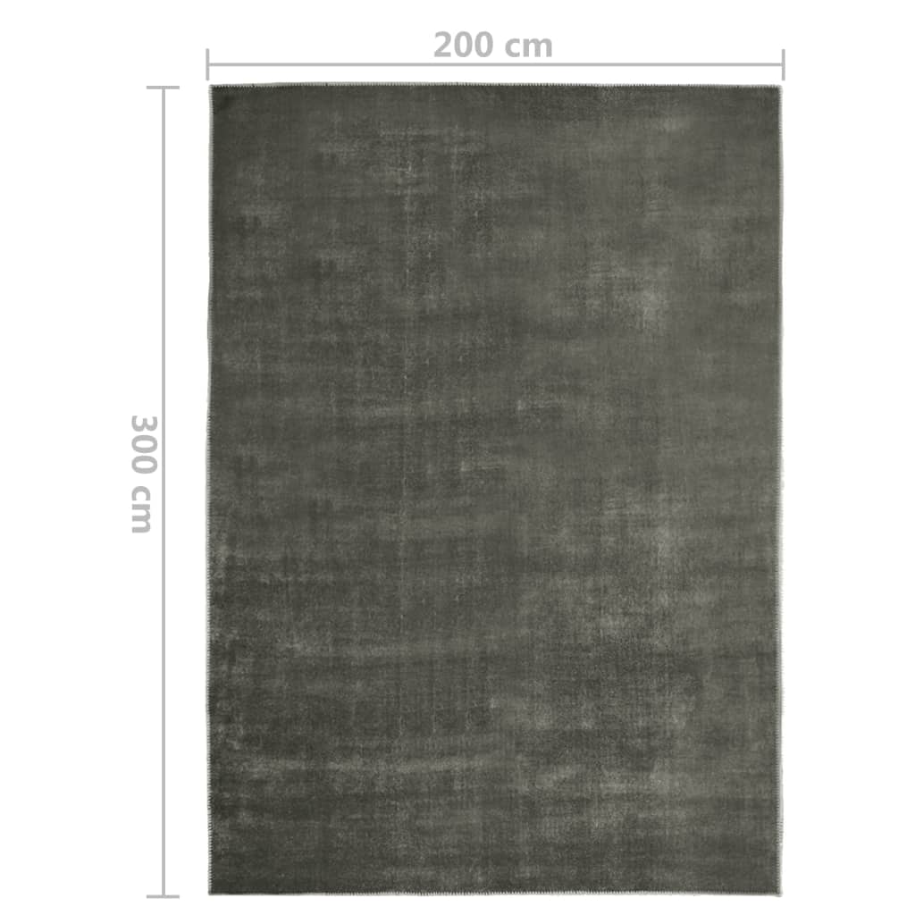 vidaXL Teppich Waschbar Faltbar Taupe 200x300 cm Polyester