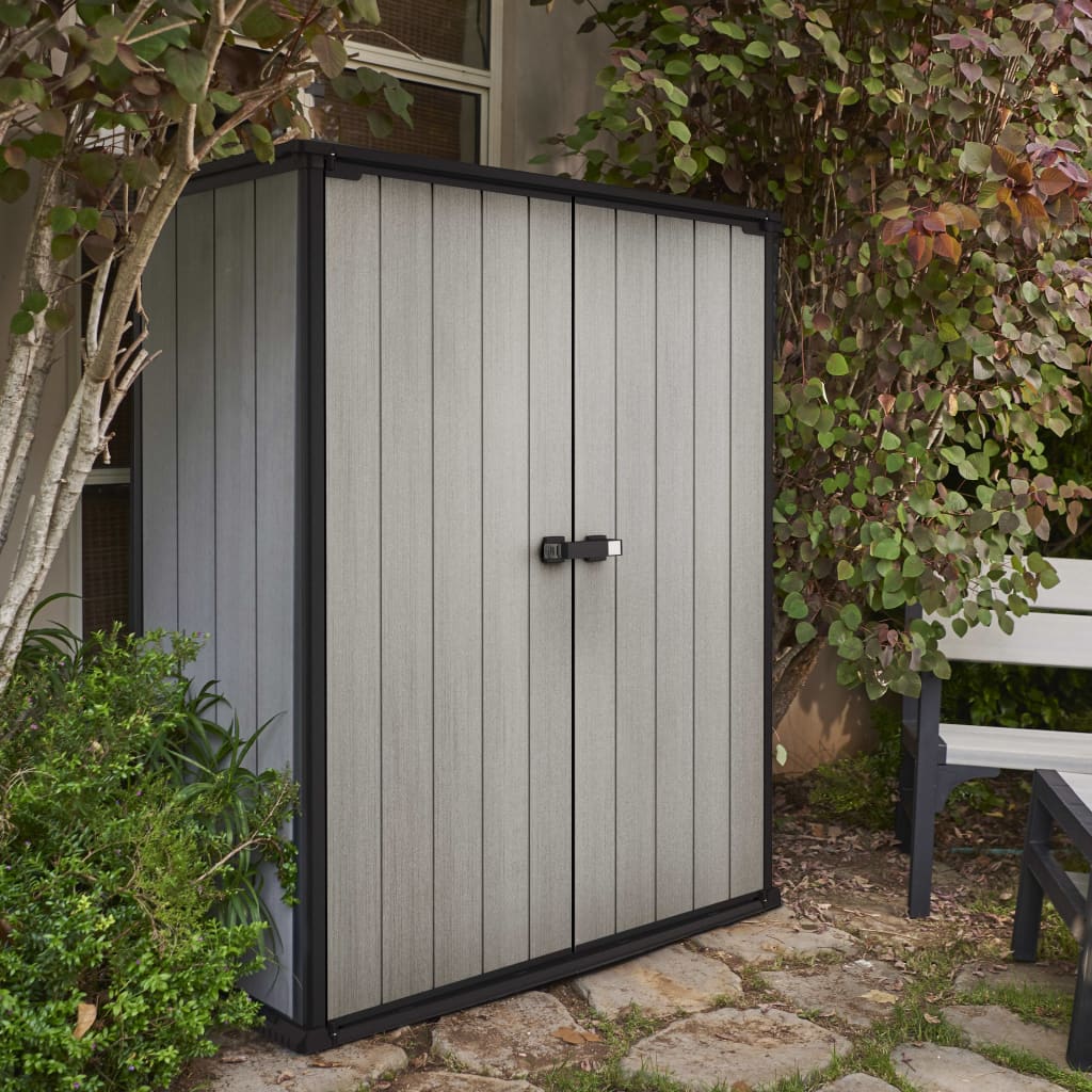 Keter Gartenschrank HighStore Plus Grau vidaXL.at