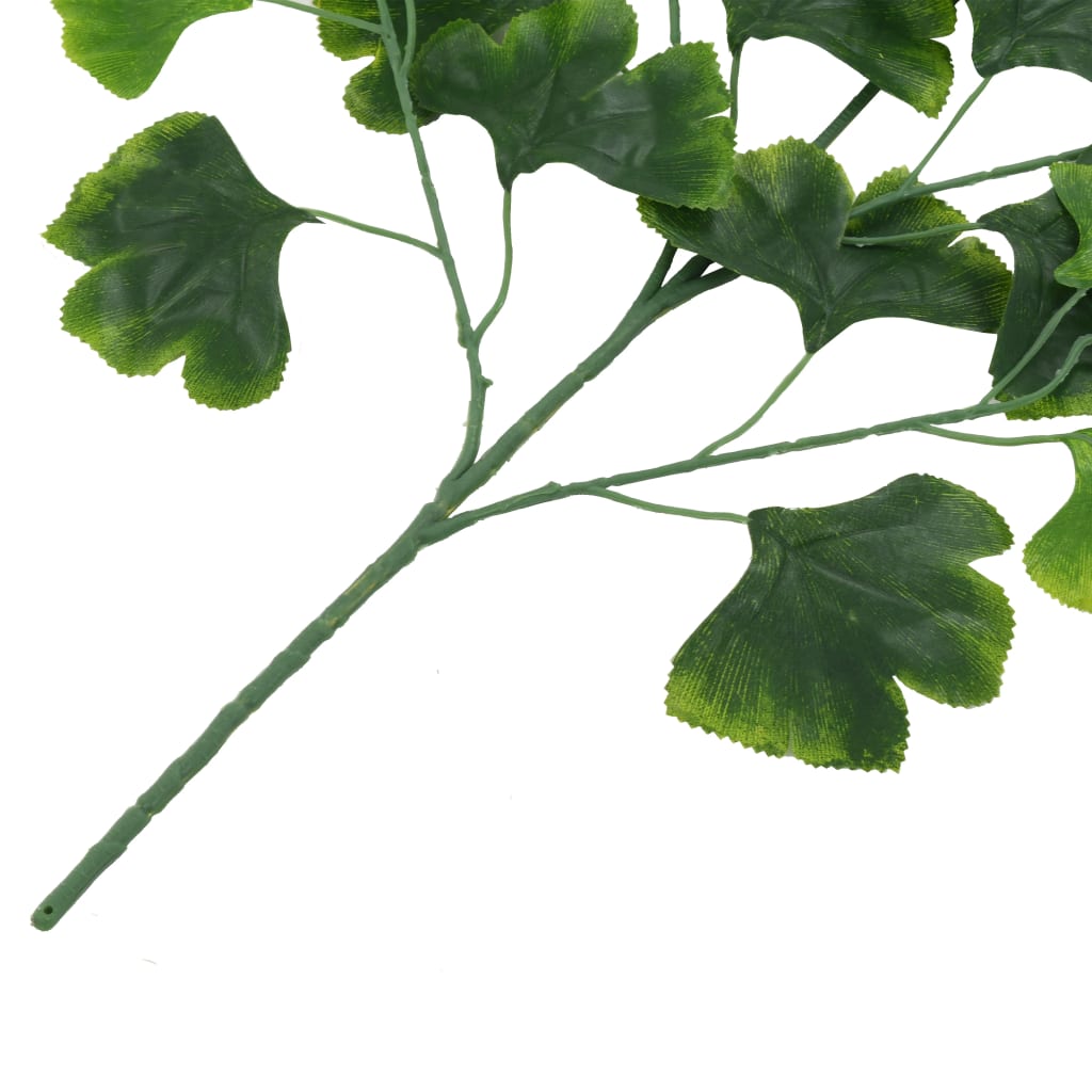 vidaXL Künstliche Blätter Ginko 10 Stk. Grün 65 cm