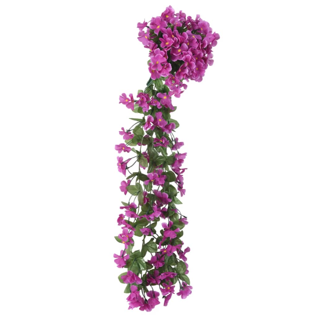 vidaXL Künstliche Blumengirlanden 3 Stk. Helllila 85 cm