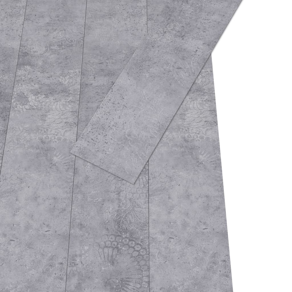 vidaXL PVC-Fliesen 4,46 m² 3 mm Selbstklebend Zementgrau