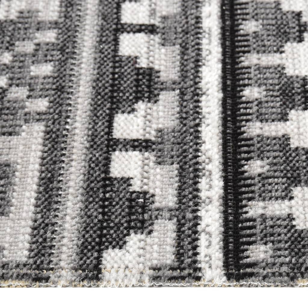 vidaXL Outdoor-Teppich Flachgewebe 115x170 cm Dunkelgrau