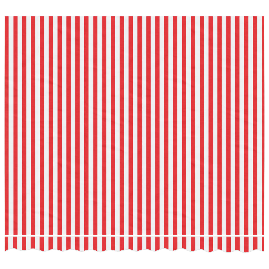 vidaXL Markisenbespannung Rot und Weiß Gestreift 3x2,5 m