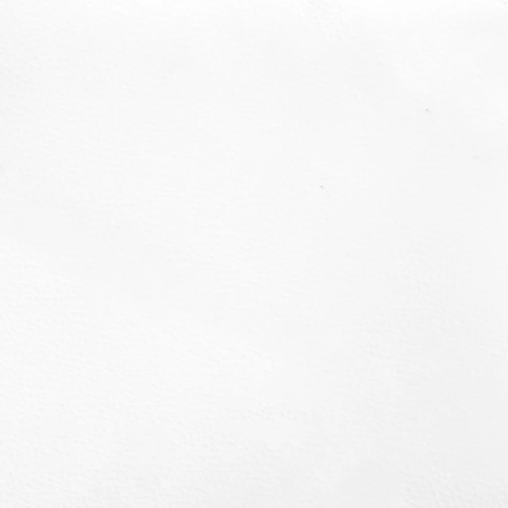 vidaXL Boxspringbett mit Matratze Weiß 120x190 cm Kunstleder