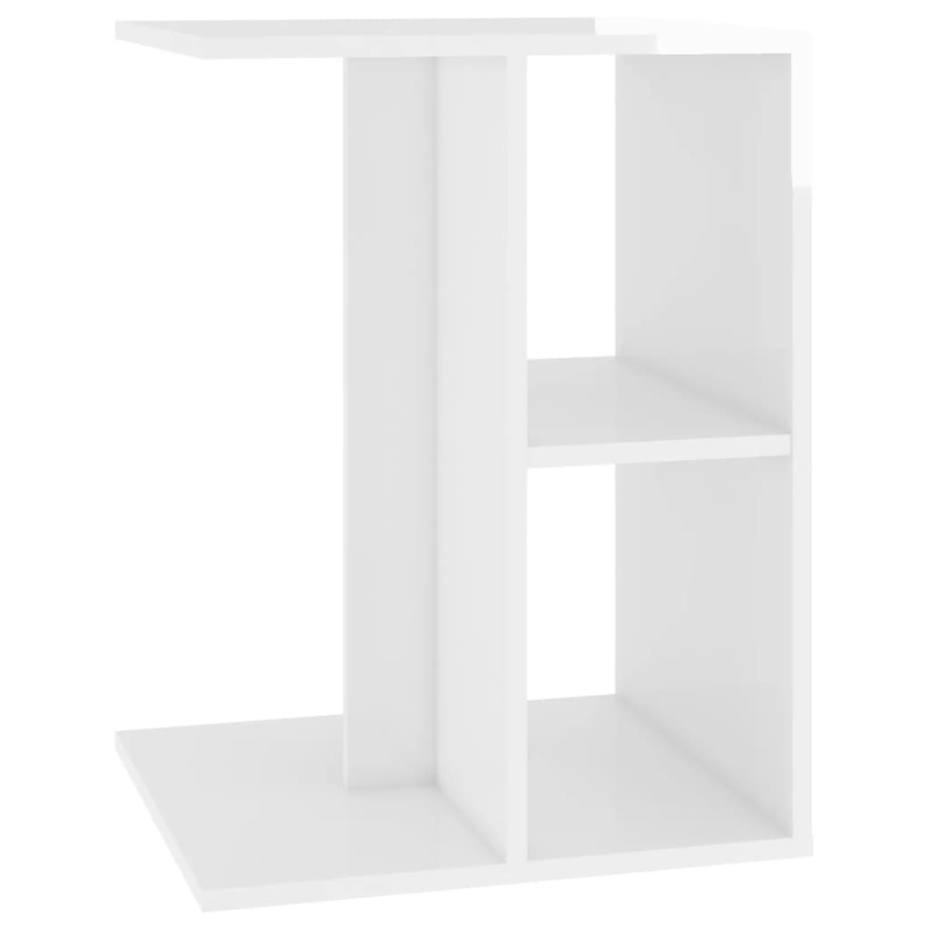 vidaXL Beistelltisch Hochglanz-Weiß 60x40x45 cm Holzwerkstoff