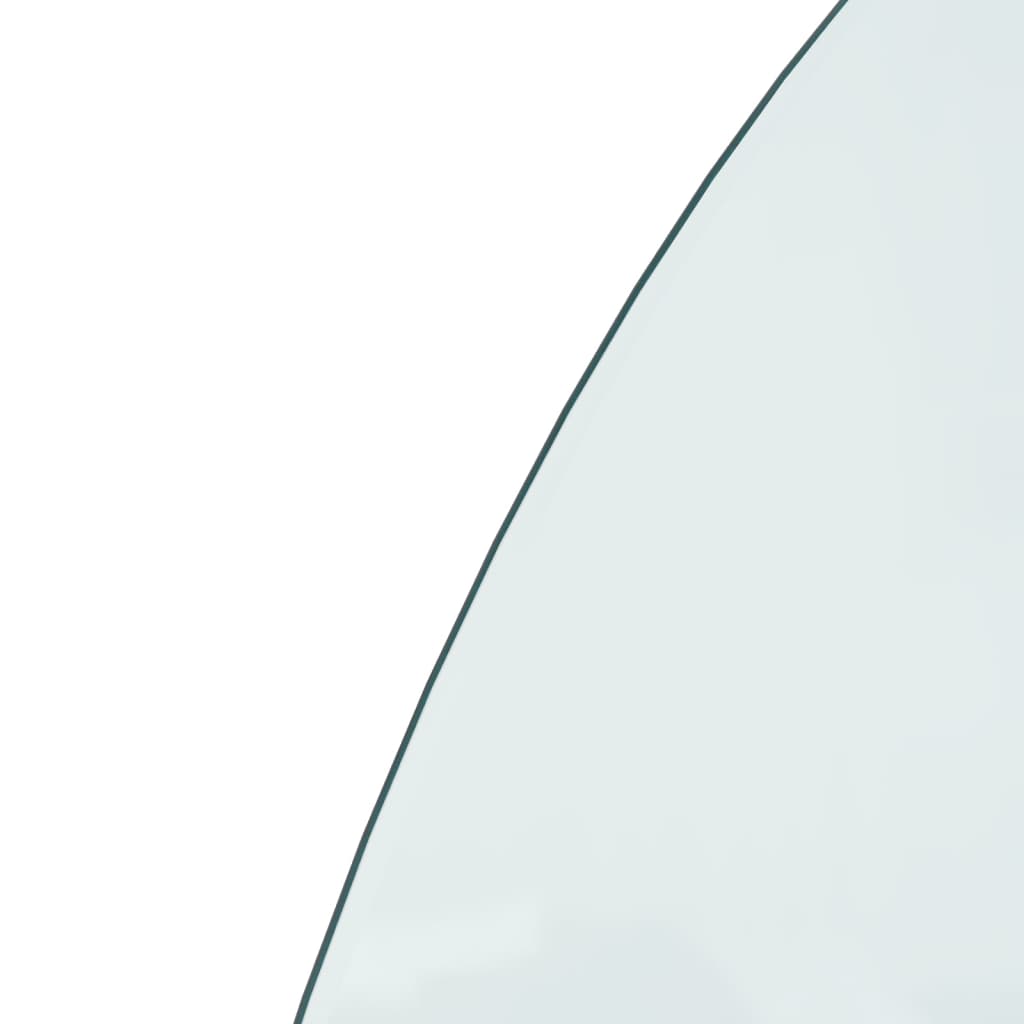 vidaXL Funkenschutzplatte Glas Halbrund 1000x600 mm