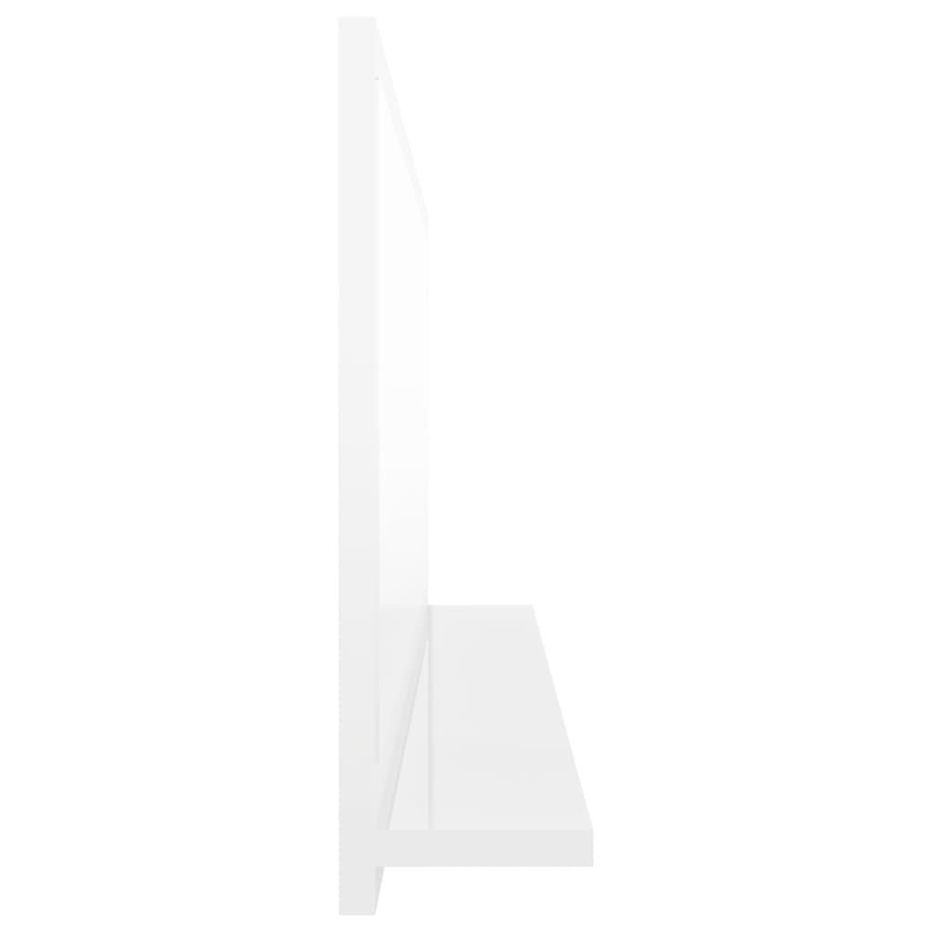 vidaXL Badspiegel Hochglanz-Weiß 100x10,5x37 cm Holzwerkstoff