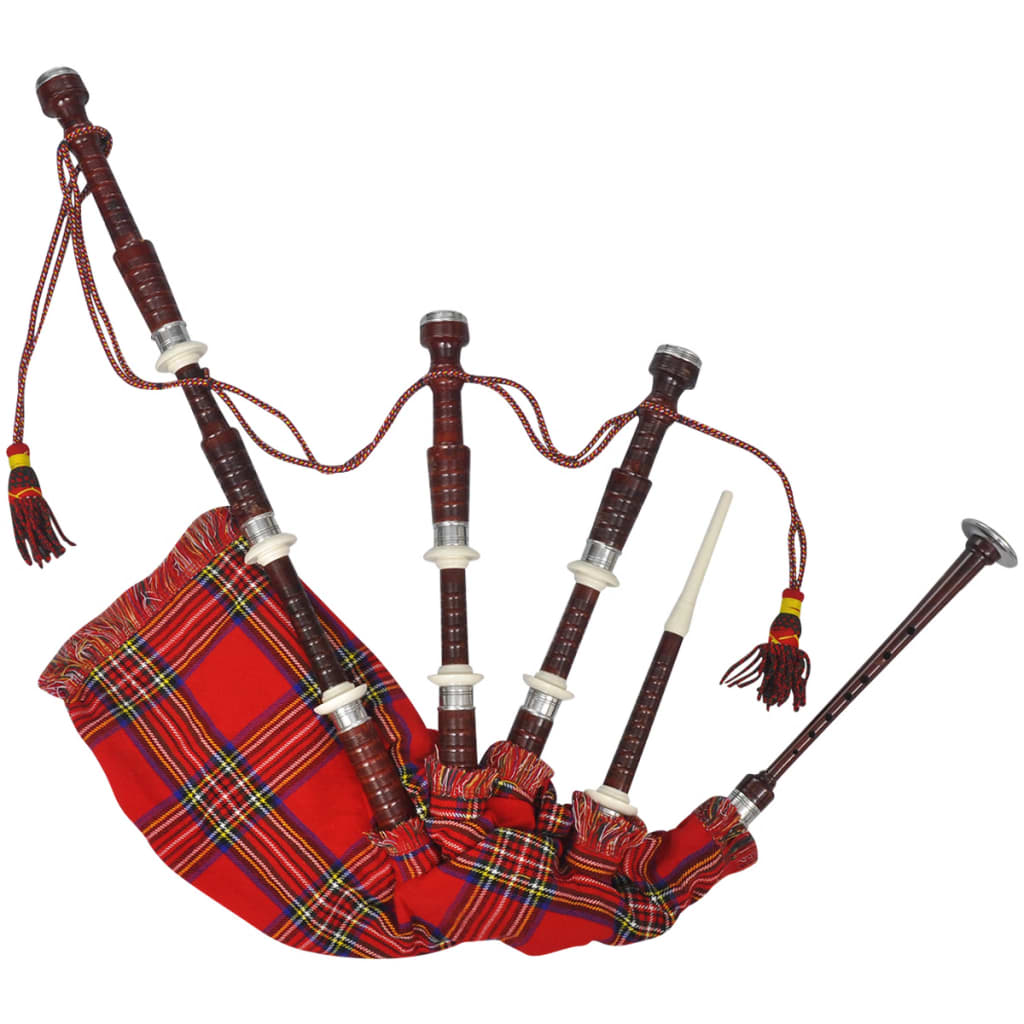 Schottischer Dudelsack Great Highland Roter Royal Stewart Tartan