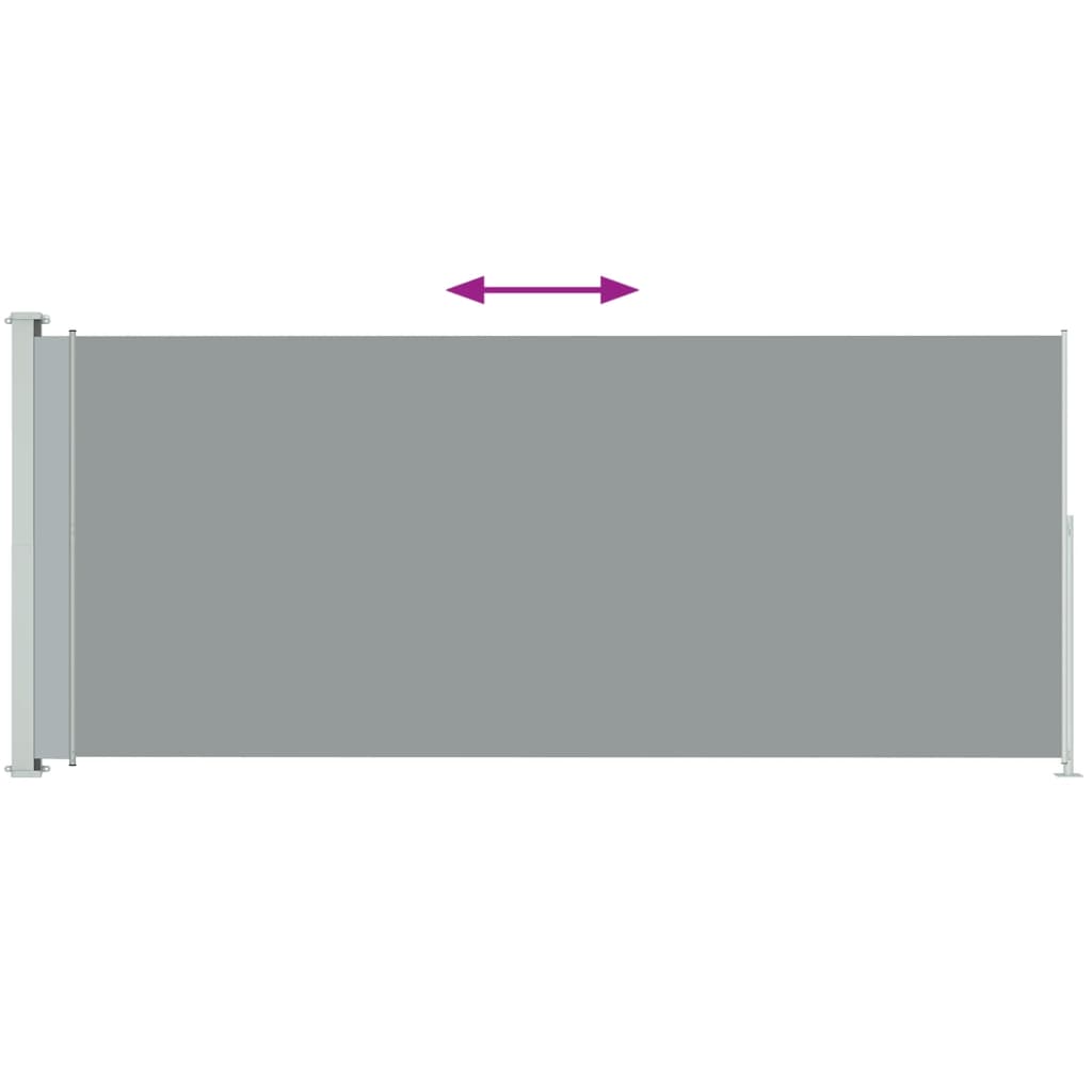 vidaXL Seitenmarkise Ausziehbar 180x500 cm Grau