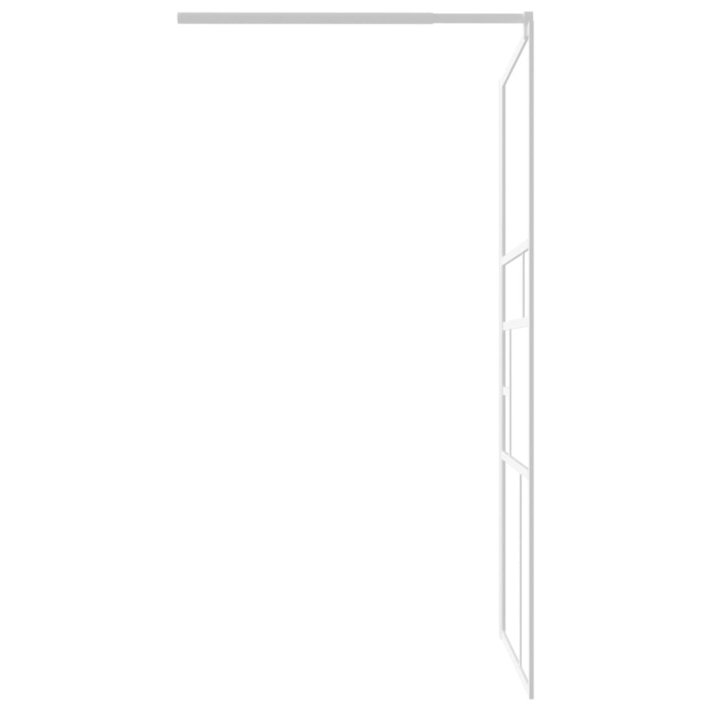 vidaXL Duschwand mit Ablage für Walk-In-Dusche Weiß 100x195 cm ESG