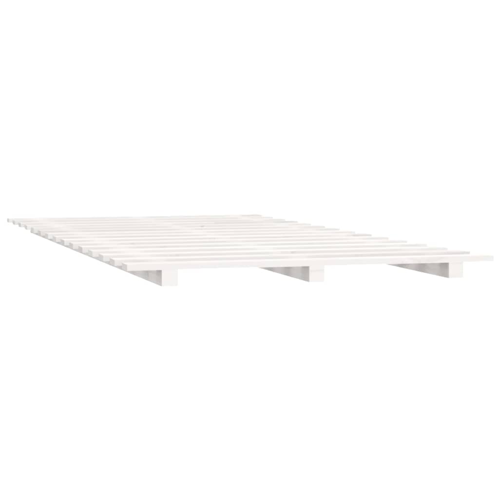 vidaXL Massivholzbett Weiß 140x190 cm Kiefer