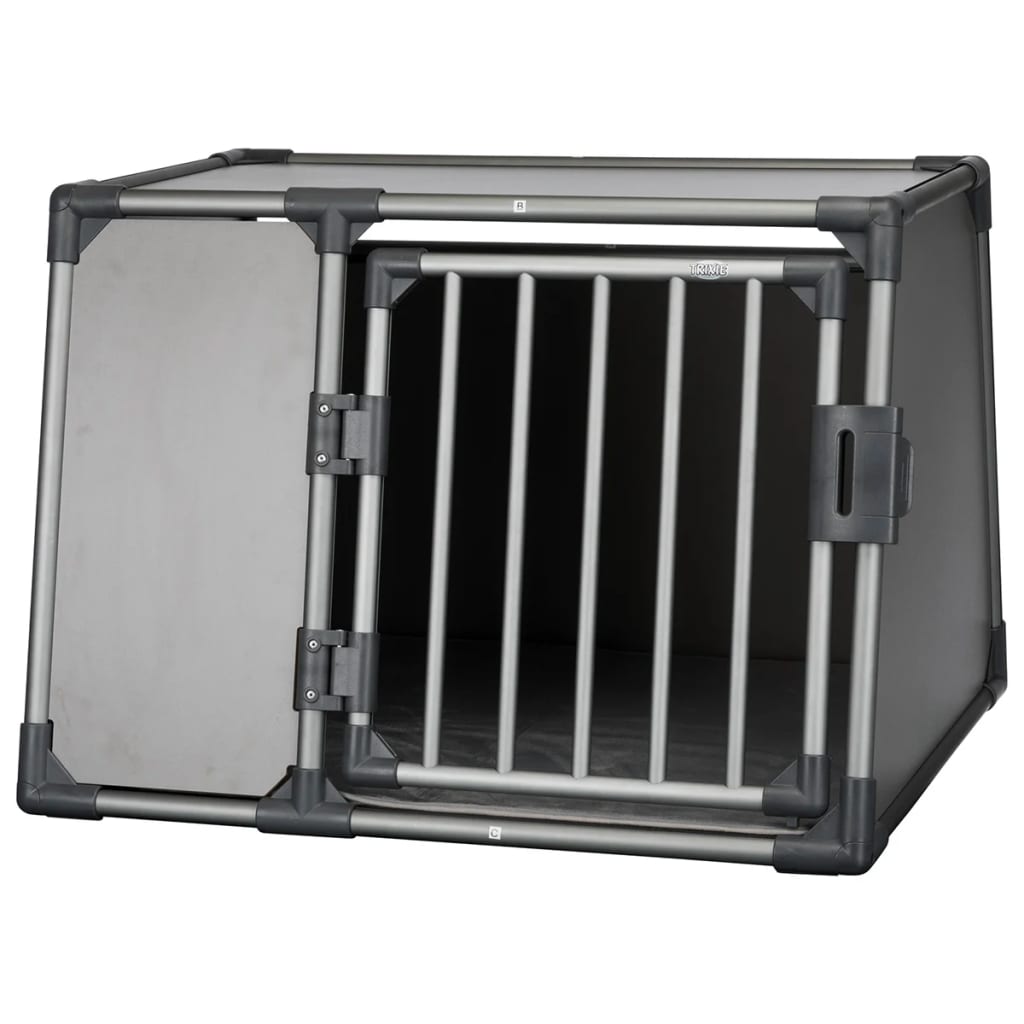 TRIXIE Hunde-Transportbox Größe L Aluminium Graphitgrau 39338