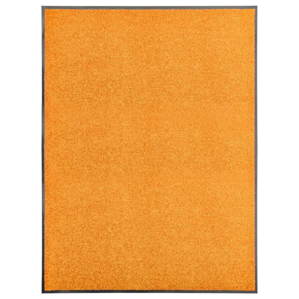 vidaXL Fußmatte Waschbar Orange 90x120 cm