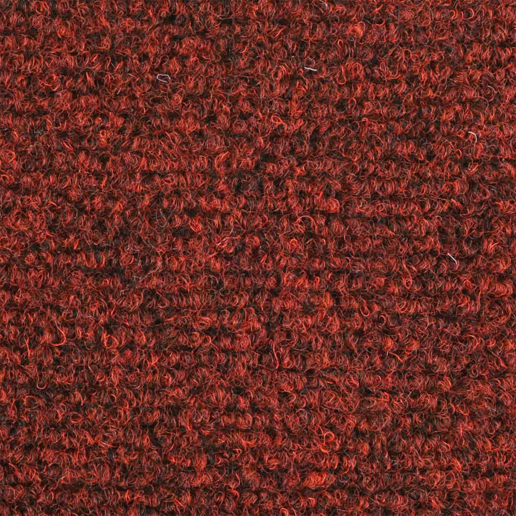 vidaXL 15-tlg Selbstklebende Treppenmatten Nadelvlies 65x21x4cm Rot