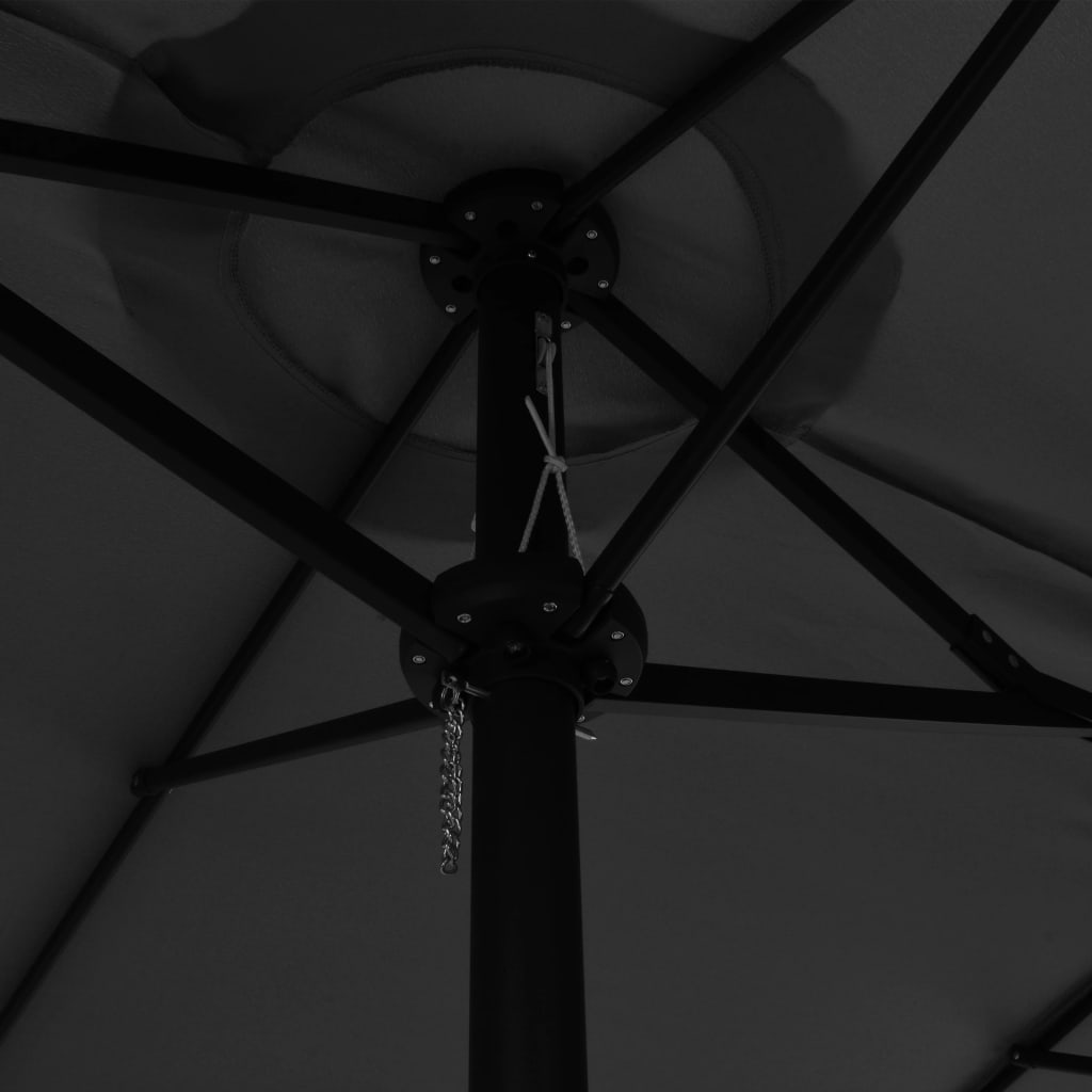 vidaXL Sonnenschirm mit Aluminium-Mast 460 x 270 cm Anthrazit