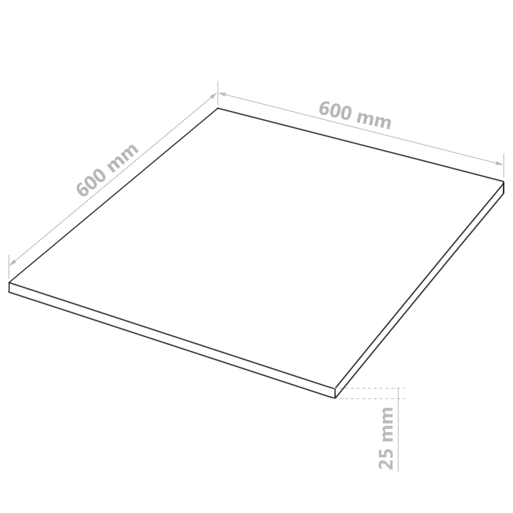 vidaXL MDF-Platten 4 Stk. Quadratisch 60x60 cm 25 mm