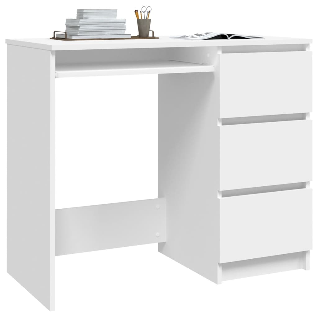 vidaXL Schreibtisch Weiß 90x45x76 cm Holzwerkstoff