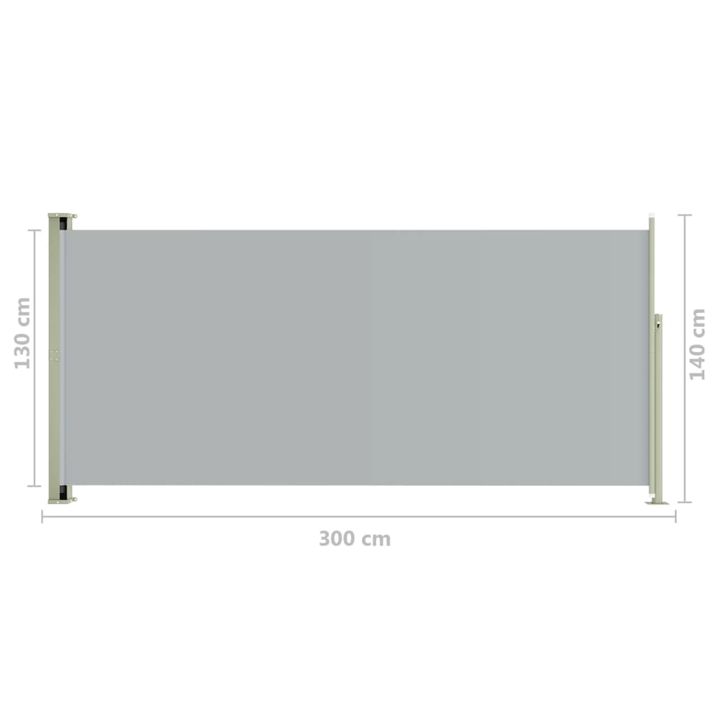vidaXL Seitenmarkise Ausziehbar 140x300 cm Grau
