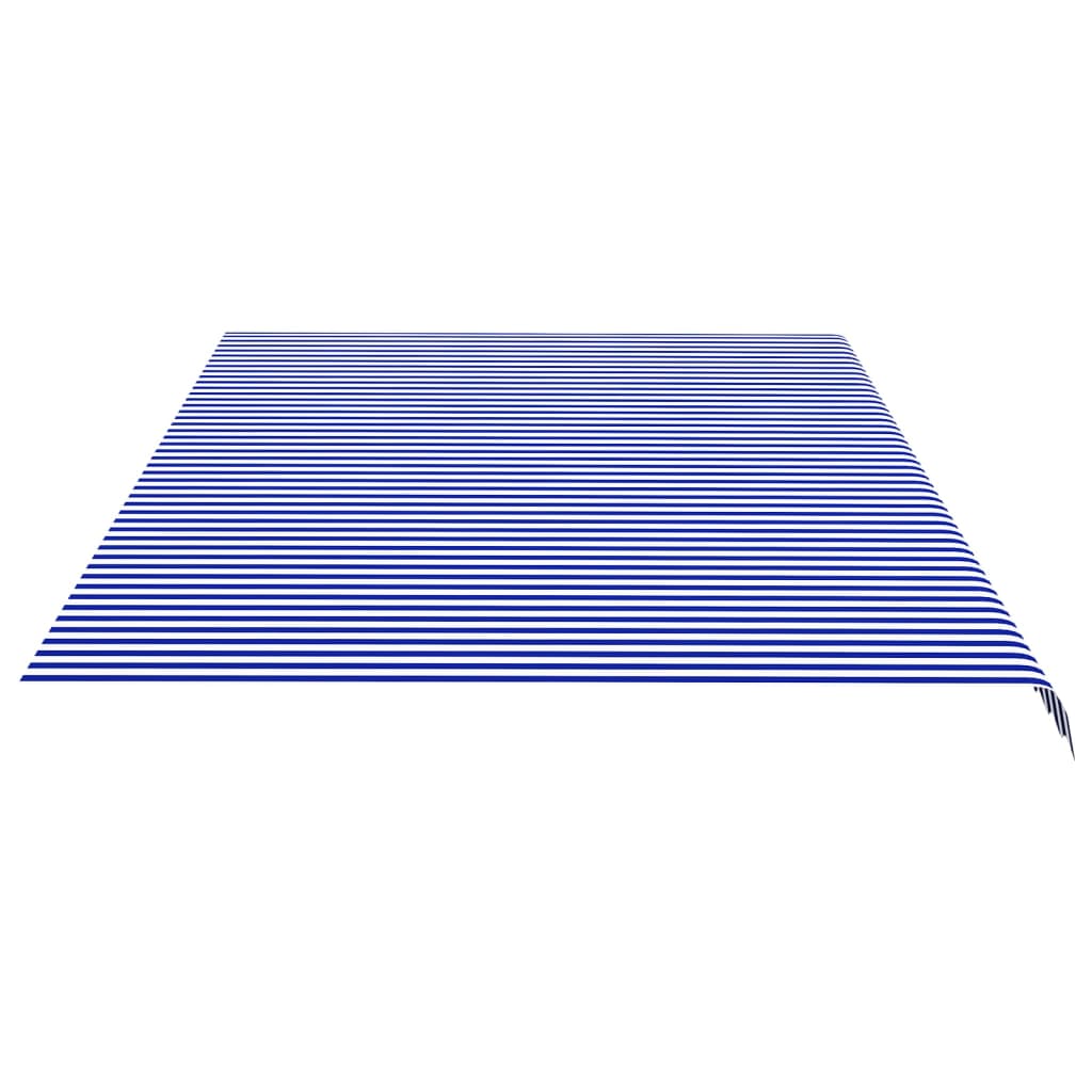 vidaXL Markisenbespannung Blau und Weiß 6x3,5 m