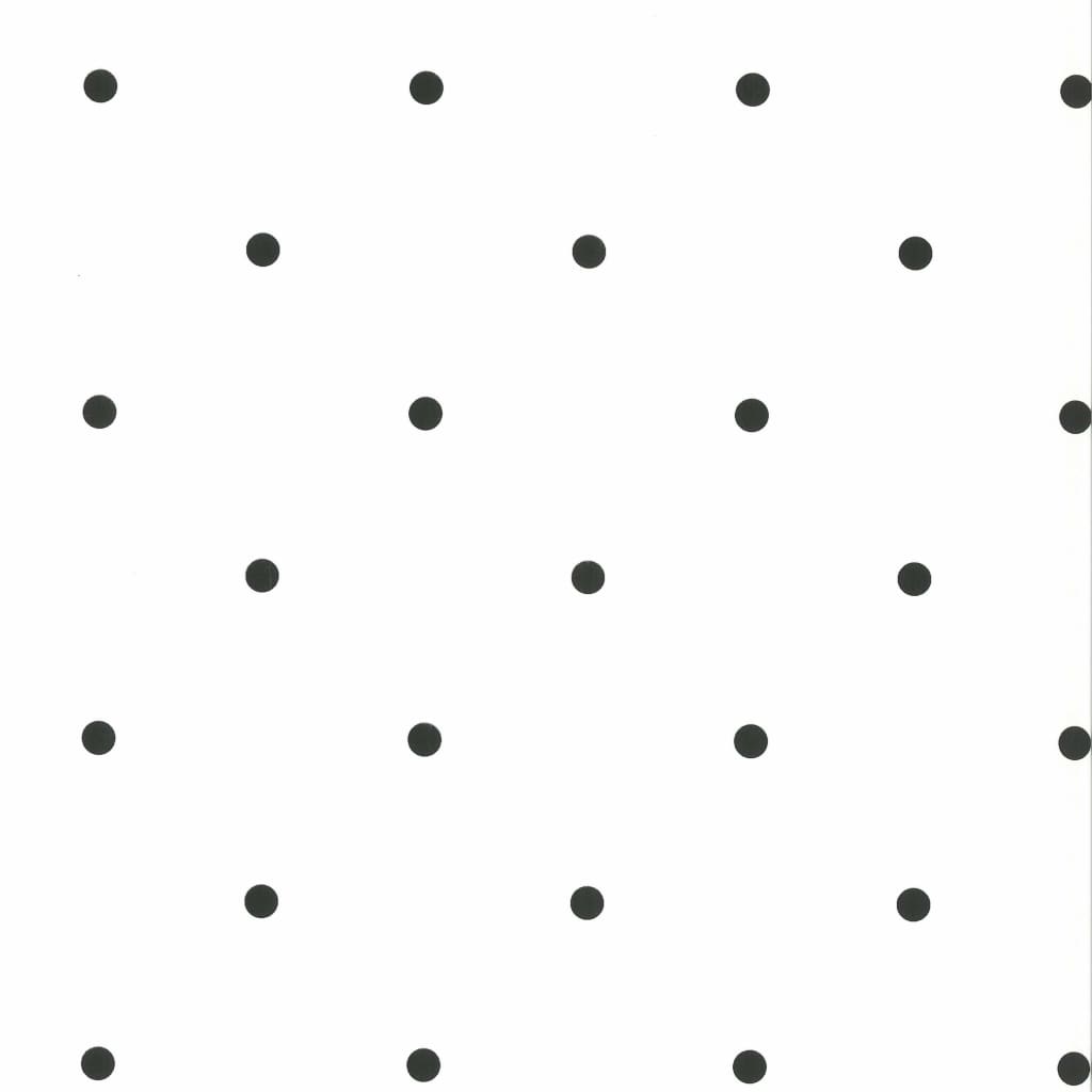 Fabulous World Tapete Dots Weiß und Schwarz 67105-3