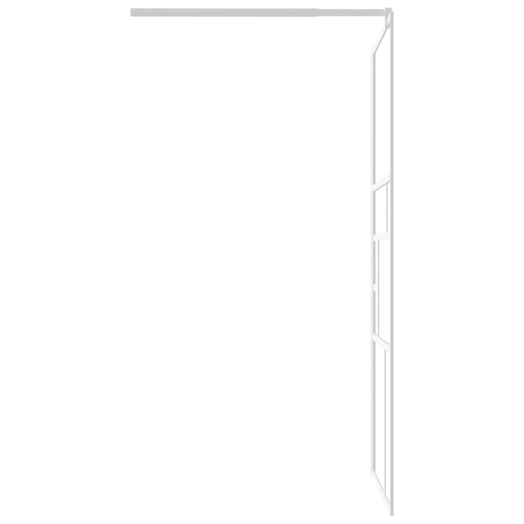 vidaXL Duschwand für Walk-In Dusche 80x195 cm ESG-Glas Weiß