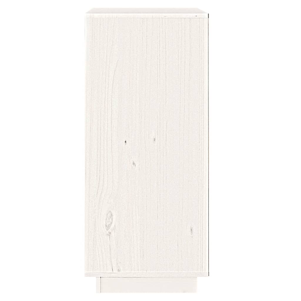 vidaXL Sideboard Weiß 38x35x80 cm Massivholz Kiefer