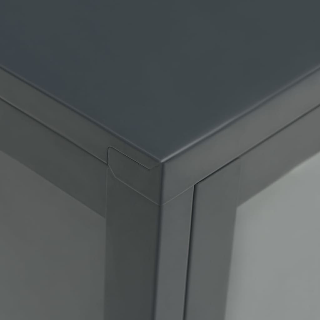 vidaXL Sideboard Anthrazit 70x35x70 cm Stahl und Glas