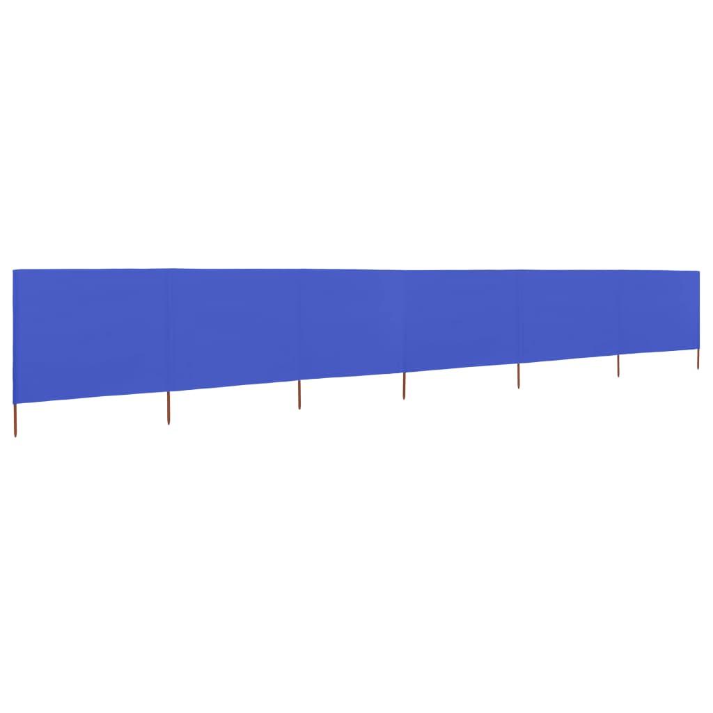 vidaXL 6-teiliges Windschutzgewebe 800 x 120 cm Azurblau